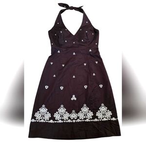 Jones New York Black and White Strapless Sundress